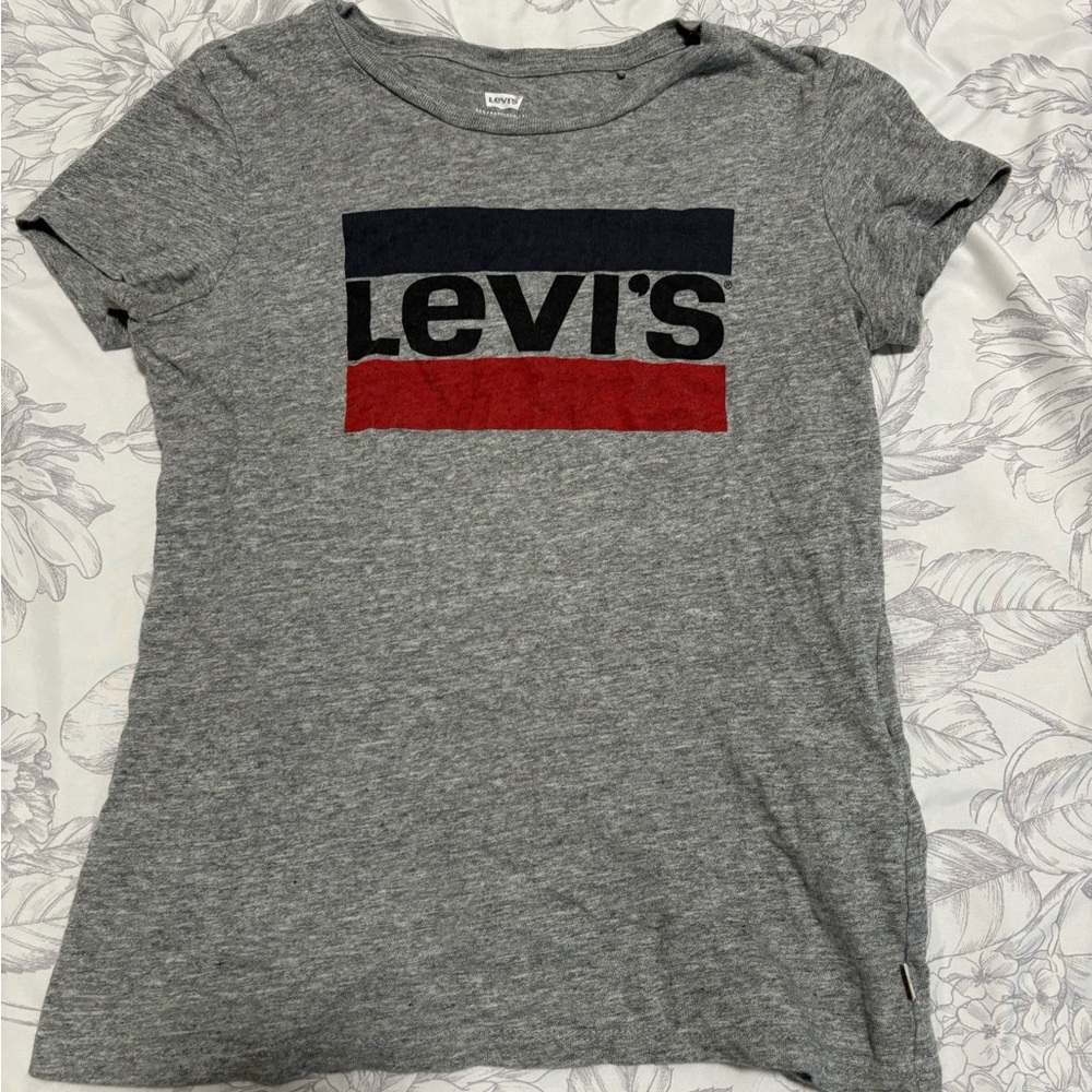 Levi's Heather Gray Tee with Bold Logo